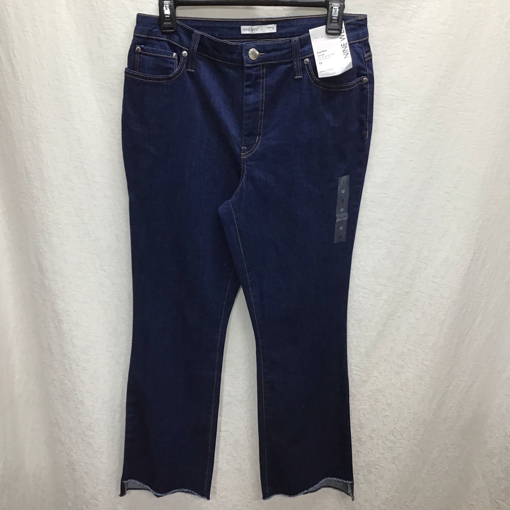 Nine West NWT kick flare blue jeans. Size 12
